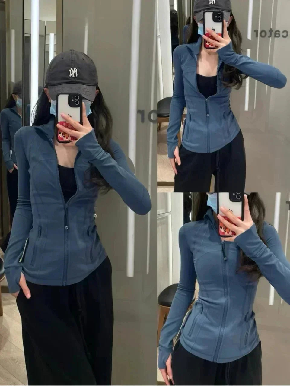 Yoga Clothes Women Define Jacket With Logo Wear Long Sleeve Full Zipper Sports Gym Workout Clothing Slim Fit Dupes Athletic