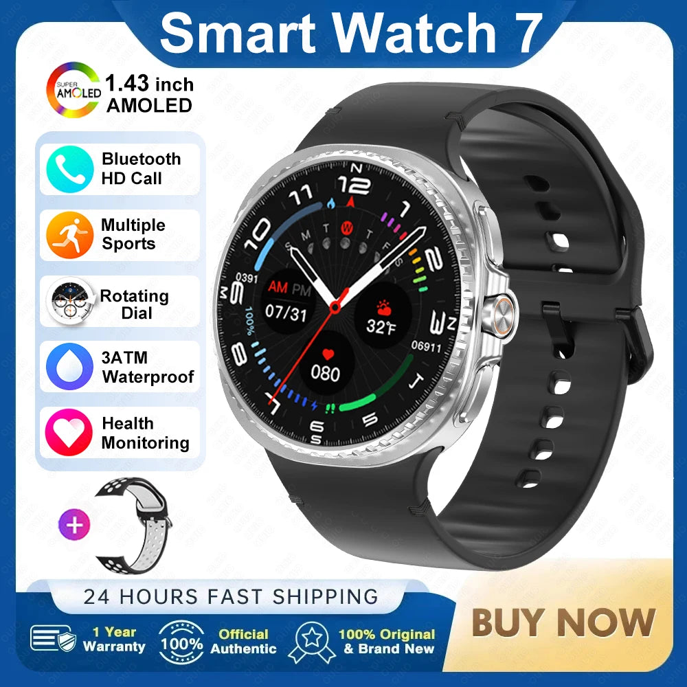 2025 Smart Watch 8 Classic With a 4-Piece Modular Case Structure Rotating Dial More Sports Modes Heart Rate BT Call Smartwatch