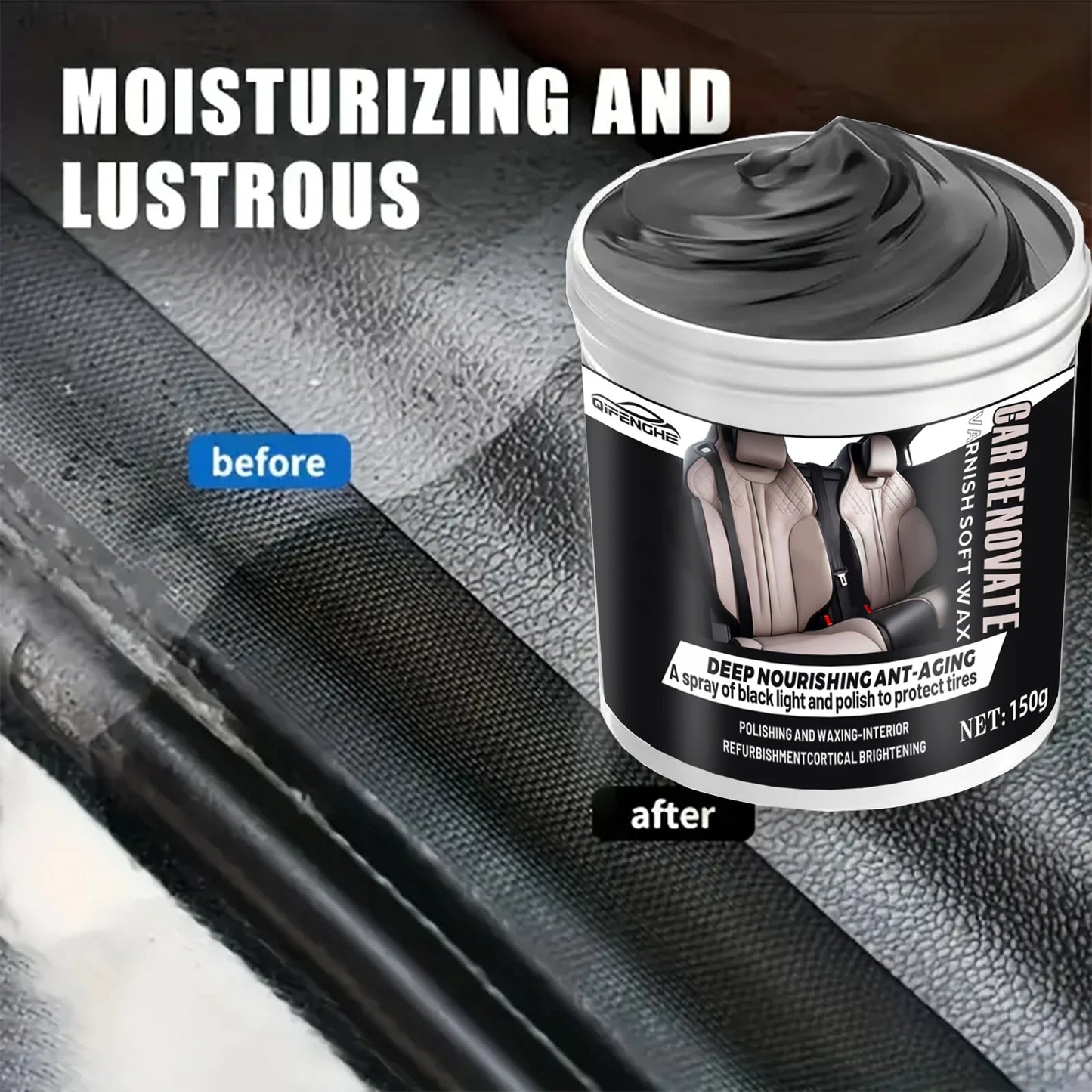 Car Interior Cleaner & Polish - All-in-One Formula for Dashboard, Seats & Trim