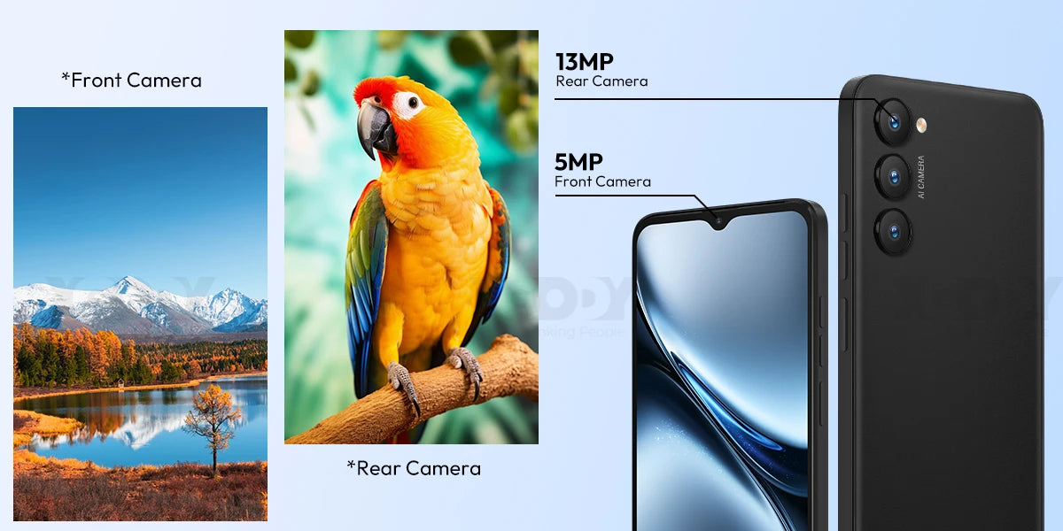 XGODY X36 Smartphone Android 15 Mobile Phone 6.5 Inch HD Screen 7GB RAM 32GB ROM Storage 4G Dual SIM Octa Core 4200mAh Battery