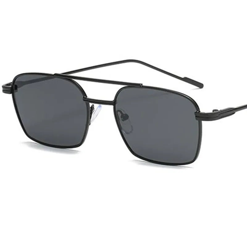 NEW Sun Glasses Unisex Double Beam Anti-UV Spectacles Personality Eyeglasses Simplity Ornamental Alloy Frame Sunglasses