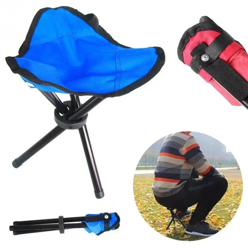 Portable Outdoor Camping Chair Tripod Garden Stool Picnic Beach Chairs Fishing Chairs Travel Chair Folding 3 Legs Stool