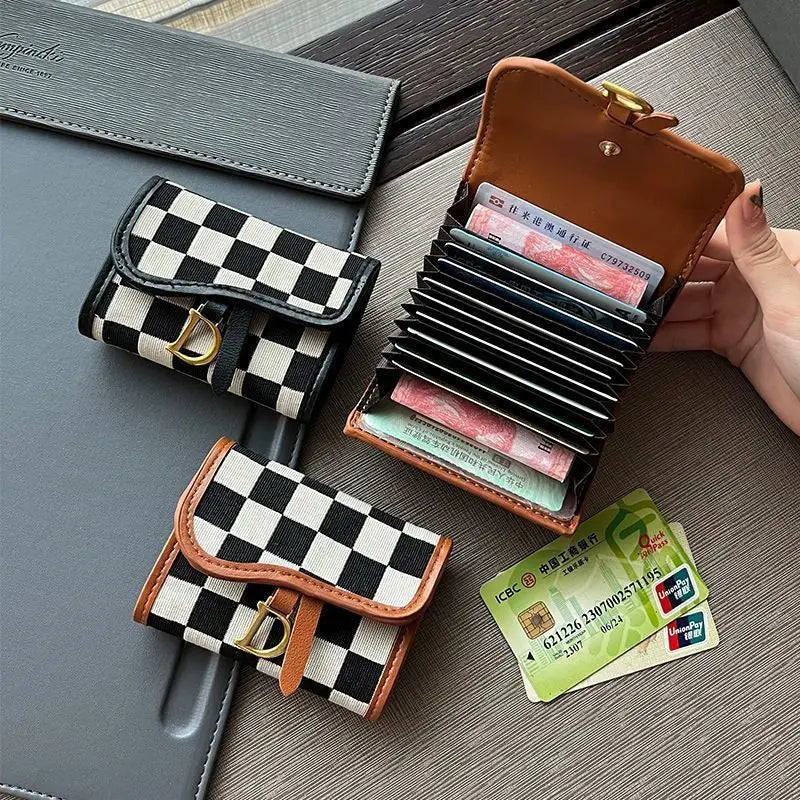 Card Bag Multi-card Position High Value Change Tide Autumn Winter Internet Celebrity Folding Organ Fashion Versatile Short Small