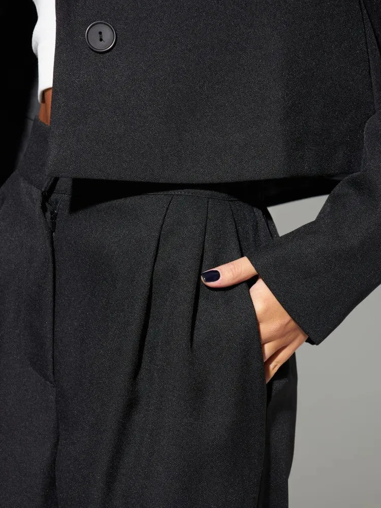 Women's Clothing 2025 Autumn New Fashion Casual Short Small Suit Slim Fit Trousers Women's Suit Костюм Женский Летний