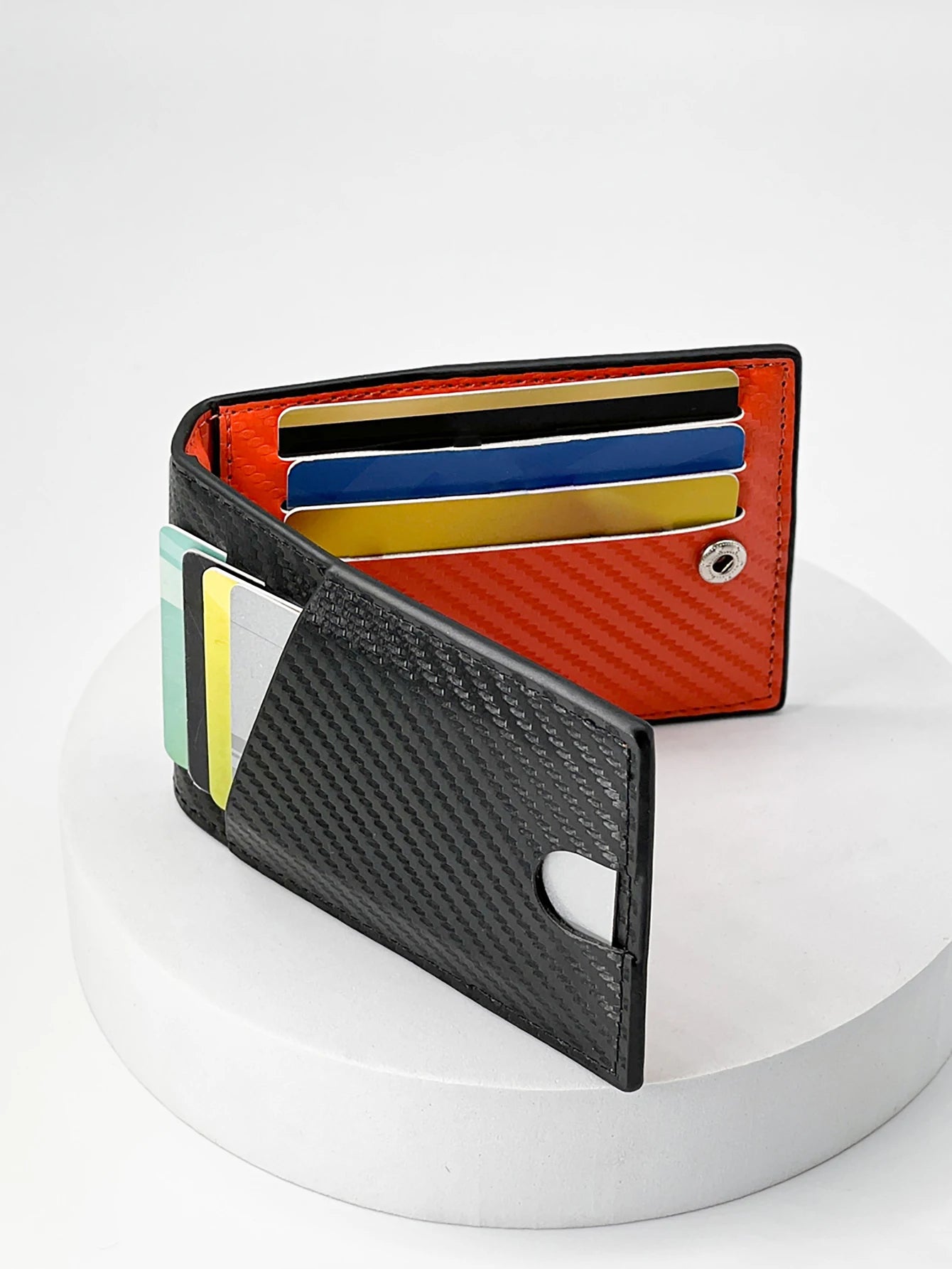 Fashion Simple Carbon Fiber Money Clip Commuter Portable Slim Mini Multifunctional Card Bag Card Wallet