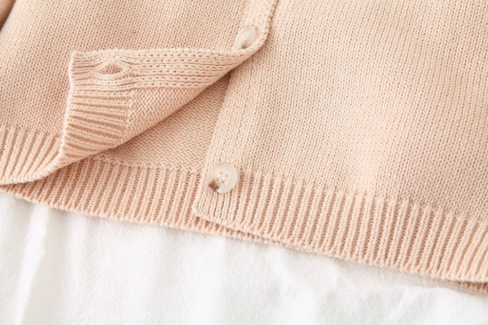 Autumn Kids Cardigan Sweaters Baby Girl Clothes Cartoon Letter Solid Cotton Sweater Boys Children Clothing Knitted Kids Sweaters