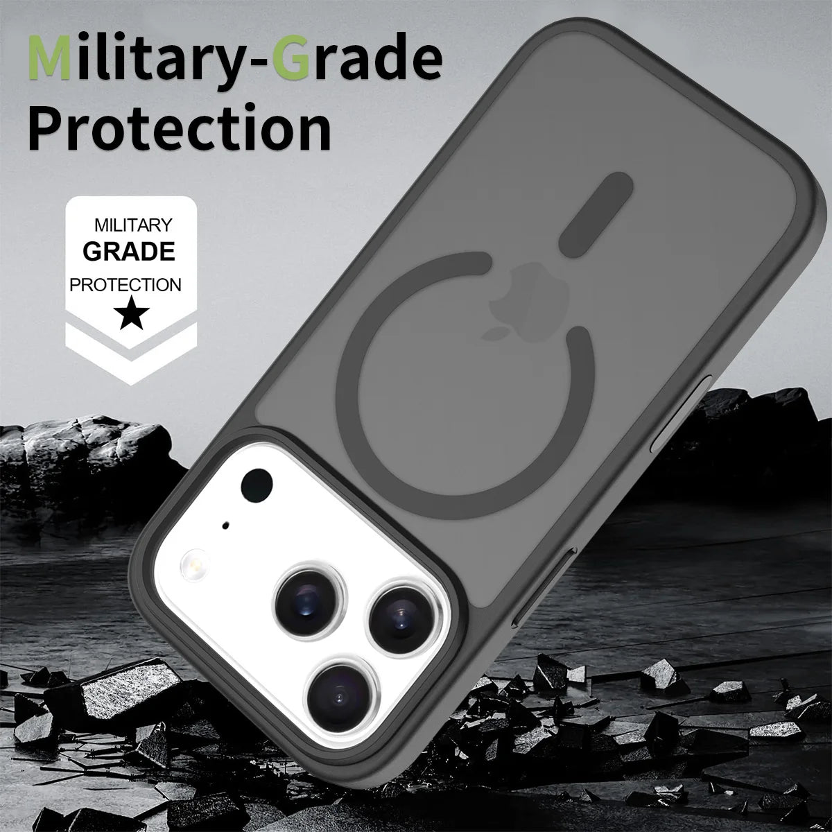Fit iPhone 17 Pro Matte Case,Compatible with MagSafe Shockproof Protection Translucent Cover For iPhone 17 Air/17 Pro Max/17