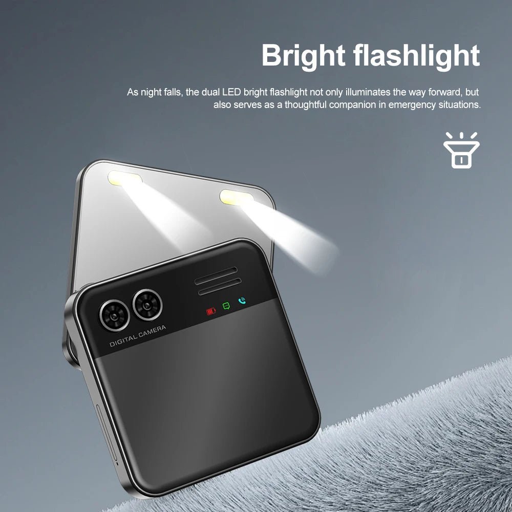 SERVO AUAR11 Rotating Mobile Phone 2 SIM Stadby Torch Speed Dial Magic Voice FM Radio 2G GSM 2.4" Slide Screen Small Cellphones