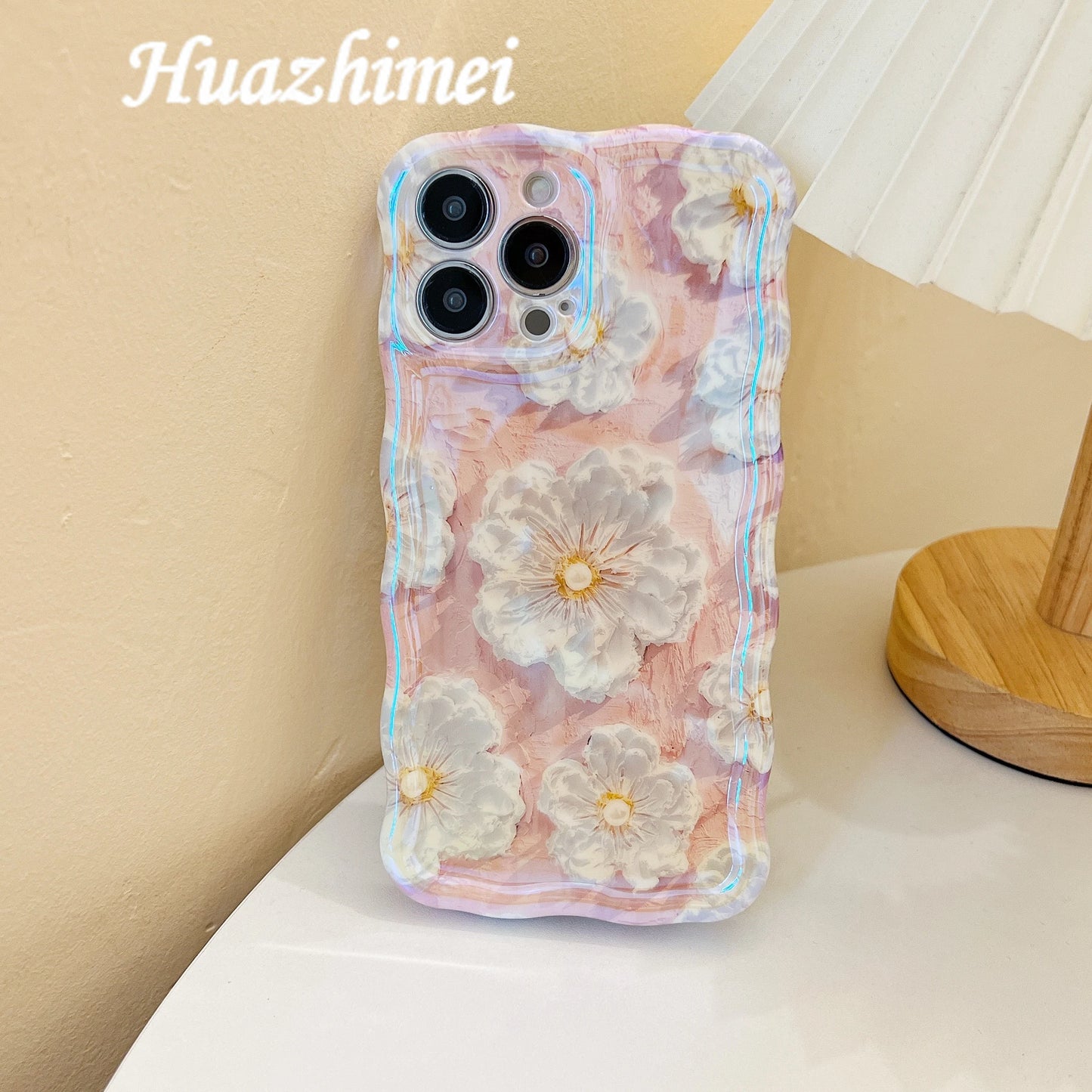Luxury Laser Flowers Glitter iPhone Case For iPhone 11 12 13 15 16 17 Pro Max Air Plus Fashion Silicone Shockproof Bumper Cover