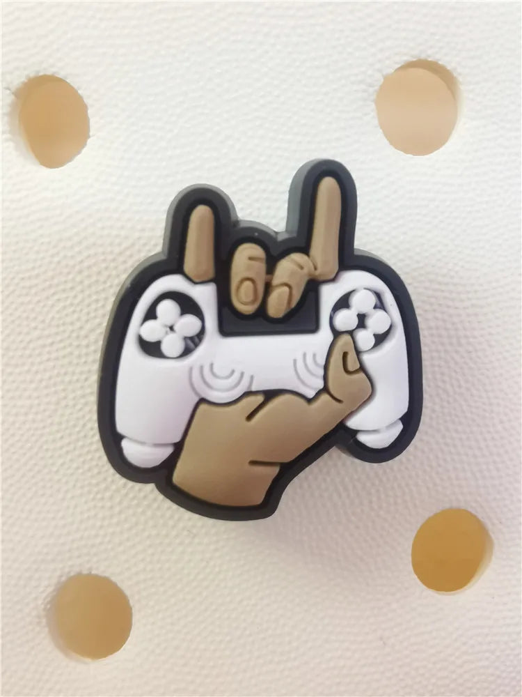 Game Style Shoe Charms Decorations Funny Pattern Buckle Accessories Clogs Charm Ornaments Adult Children Halloween Party Gifts