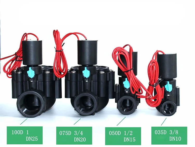 1/2" 3/4" 1" Normally Closed Water Irrigation Solenoid Valve 220V 12V 24V Nylon Valve For Farm Garden Landscape Irrigation