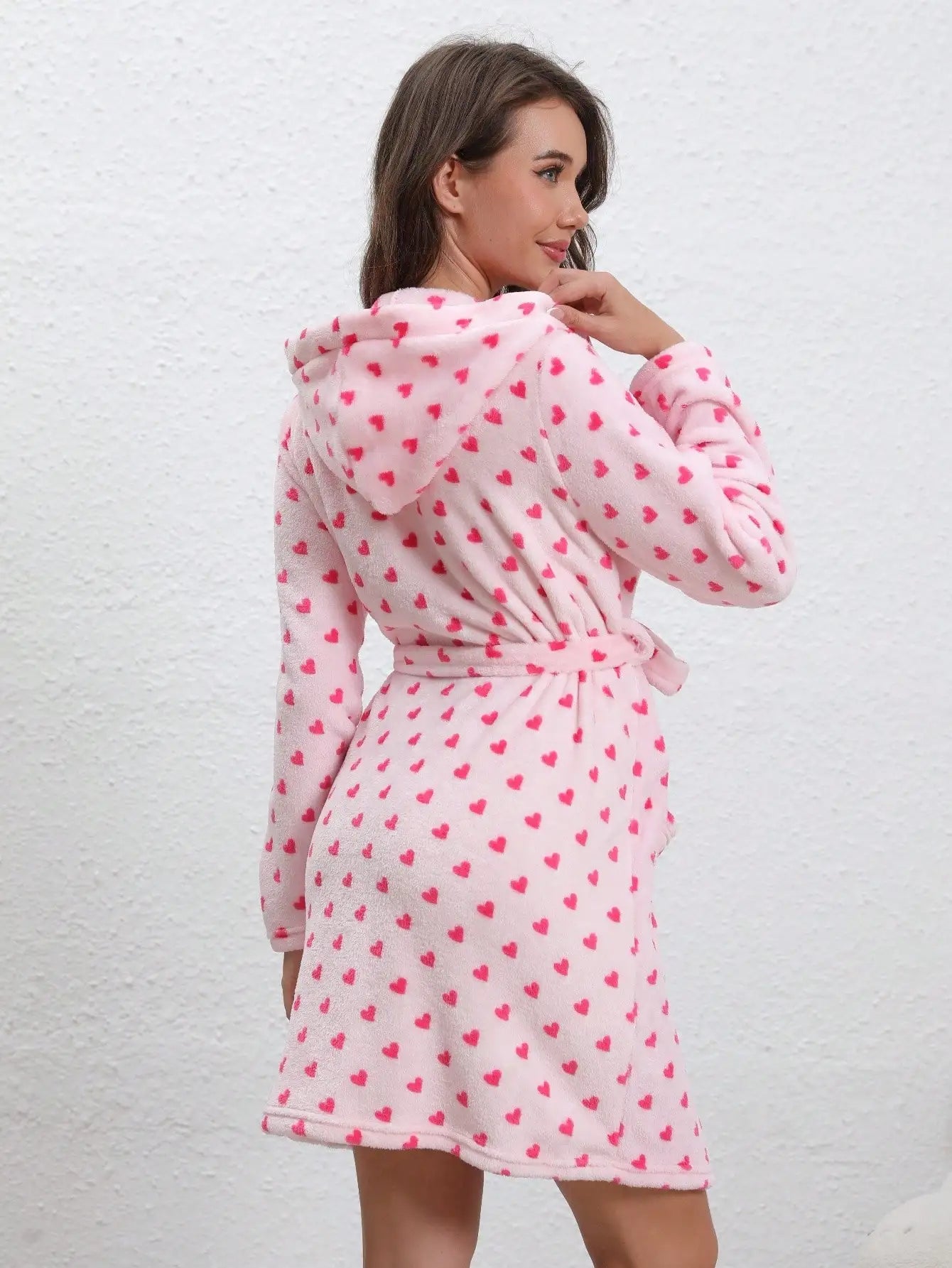 Ladies' long bathrobes, bathrobes, flannel bathrobes, pajamas, thickened European and American printed loose, autumn and winter