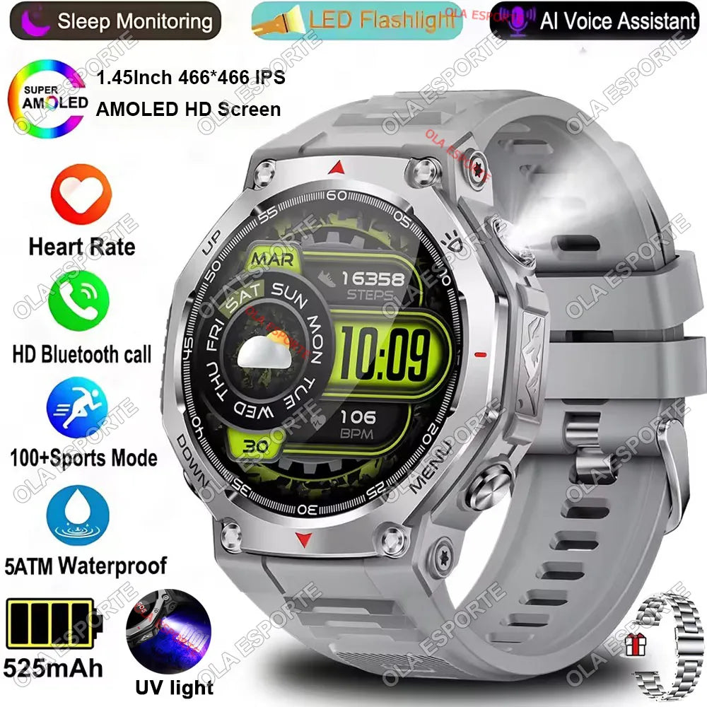 2025 T-Rex 3 GPS Smart Watch 5ATM IP69K Waterproof Clock GPS Tracker Altimeter Call Military Sport Smartwatch Men Women Bracelet