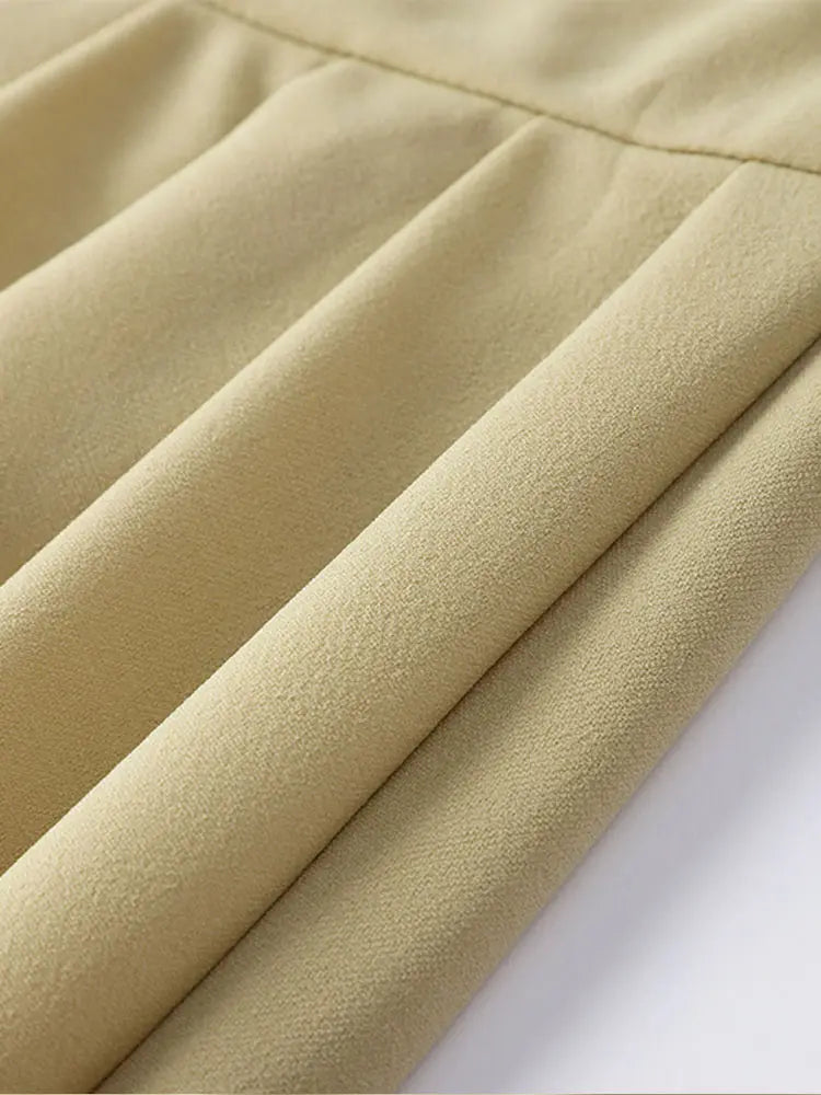 Summer Lady Patchwork Pleated Maxi Dress Chic Elegant Black Half-turtleneck Short Sleeve High Waist Dresses Office Street Robes