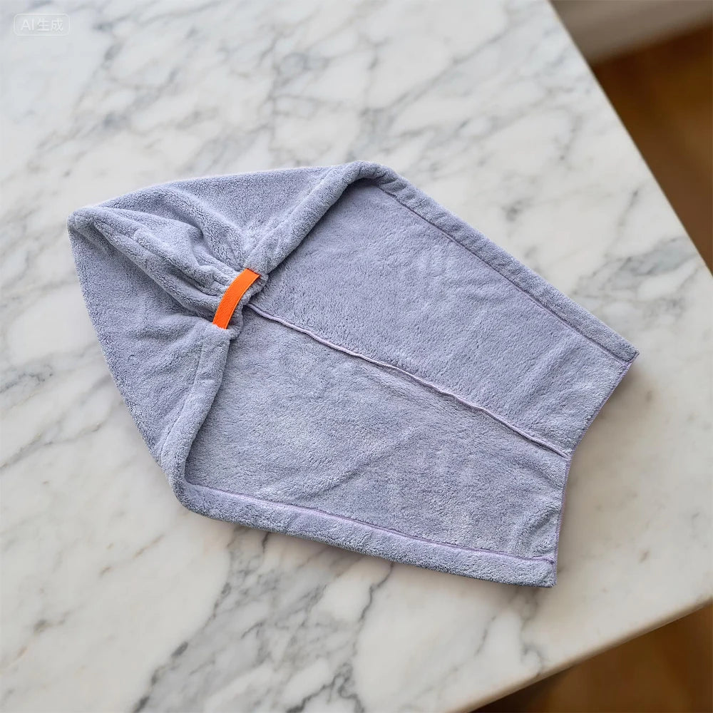 Wide tailed dry hair cap, hair towel for home use, soft and skin friendly, quick water absorption, not easy to shed hair