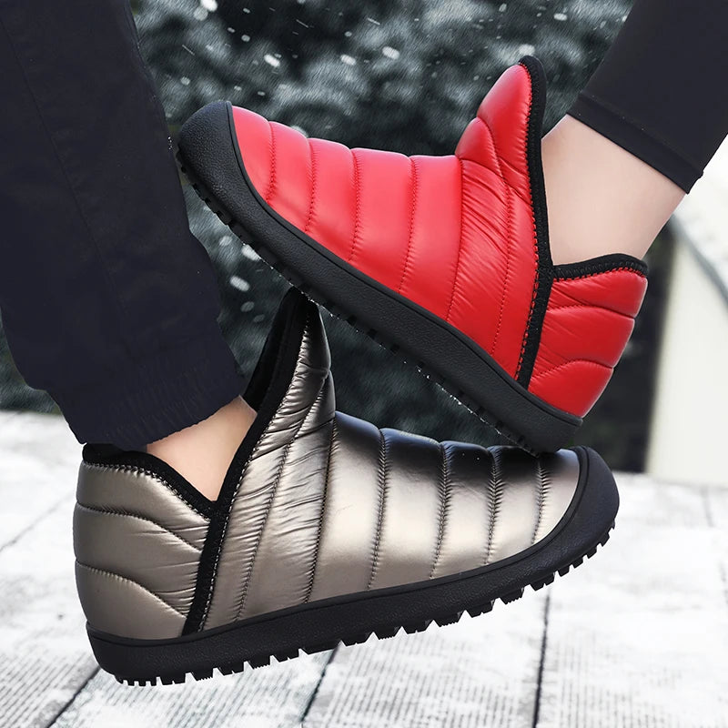 Winter Women Waterproof Snow Boots Lightweight Women Ankle Boots Sneakers Outdoor Sandproof Couple Warm Cotton Boot Botas Mujer