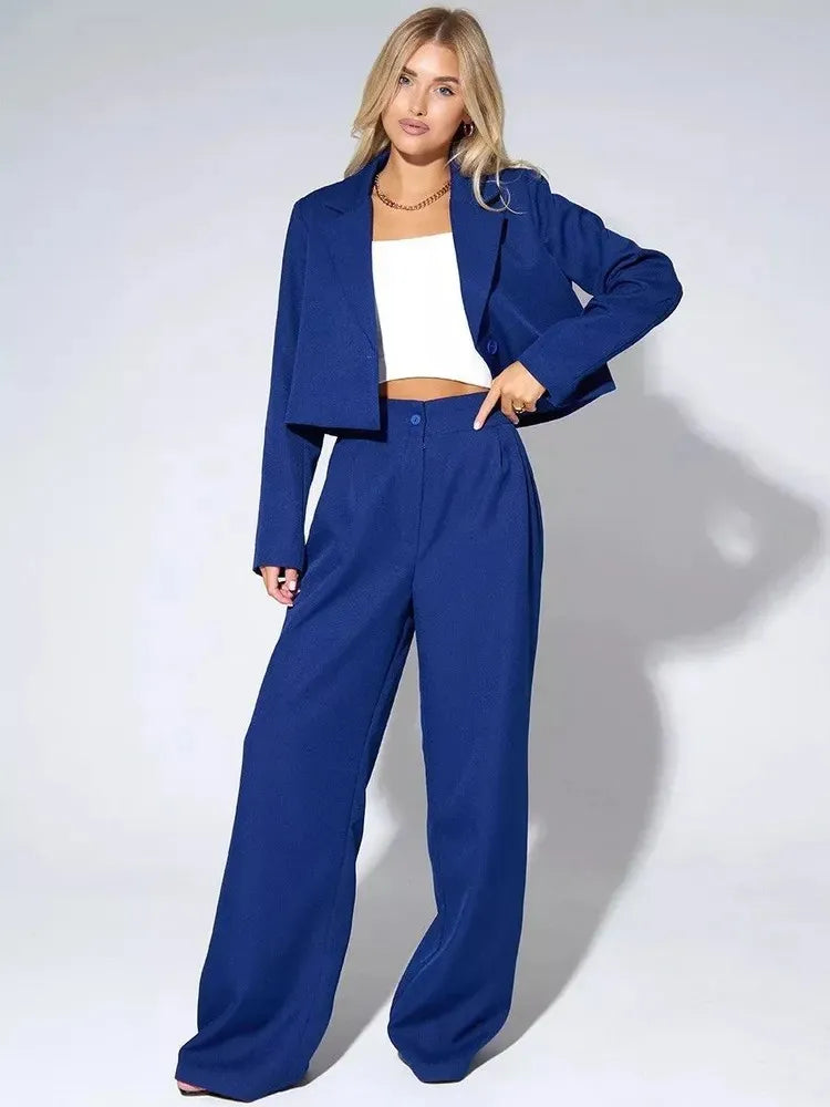 Women's Clothing 2025 Autumn New Fashion Casual Short Small Suit Slim Fit Trousers Women's Suit Костюм Женский Летний