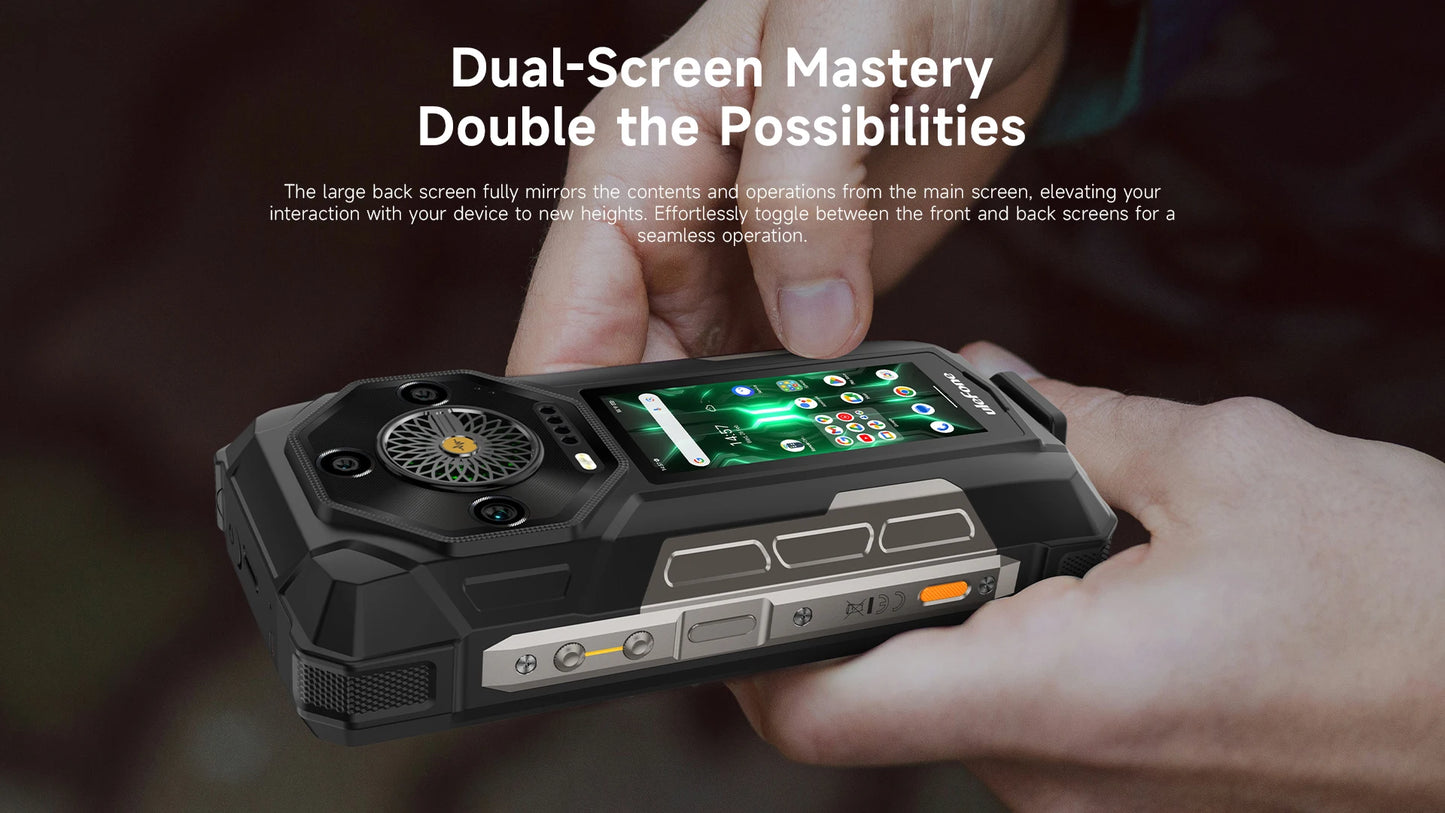 【World Premiere】Ulefone Armor 33 Pro 5G Rugged Phone 25500 mAh 512GB ROM 120Hz 6.59”3.4" Rear Screen NFC Android Smartphone