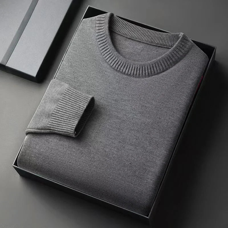 Men's Dress Crew Neck Sweater Slim Fit Lightweight Sweatshirts Knitted Pullover Streetwear Casual Fashion Long Sleeve Sweater