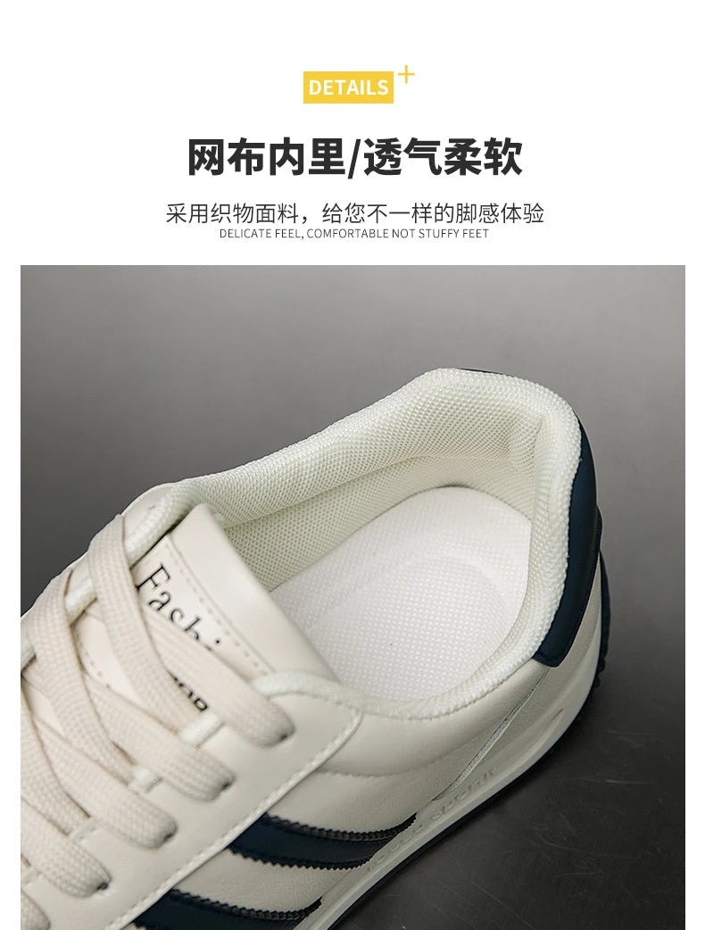 2025Summer Fashion Comfortable Classic New High-Quality Leather Agan Shoes Men's Sneakers Three Colors39-44