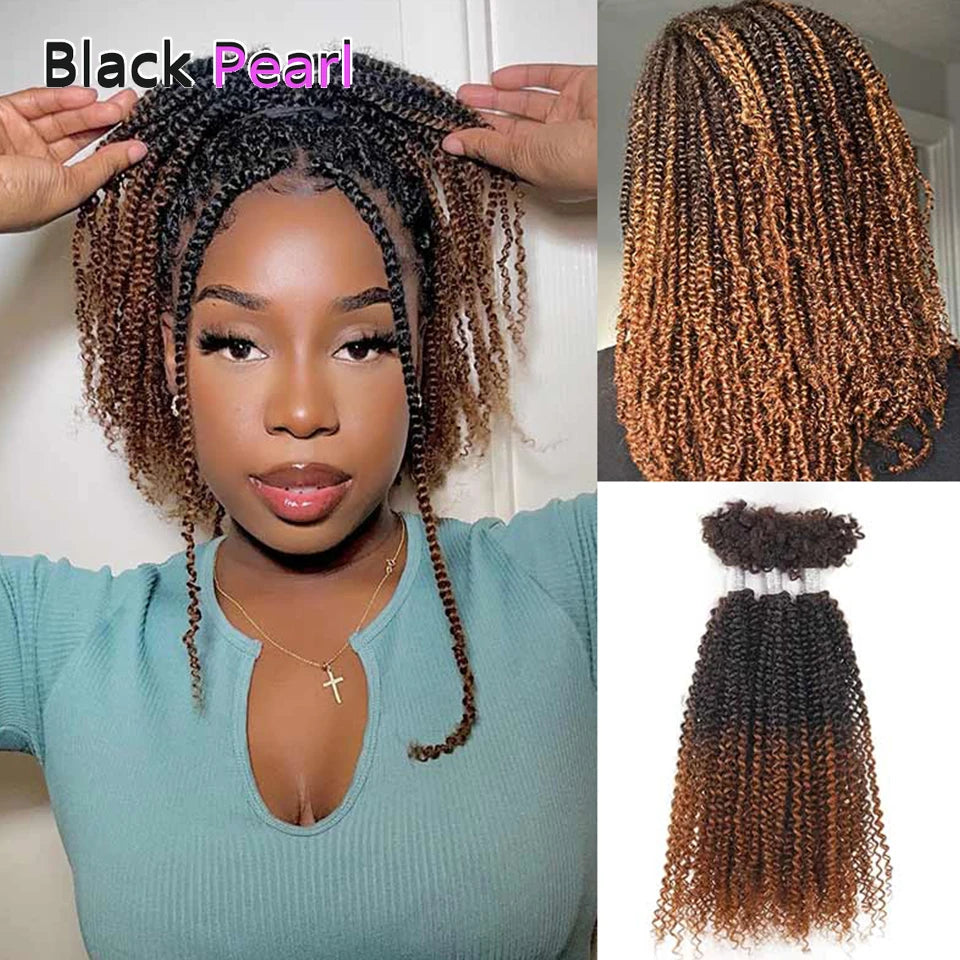 Peruvian Afro Kinky V Bulk Natural 1Pcs/100g Kinky Curly Hair for Twist Crochet Braiding Hair 100% Remy Human Bulk Hair