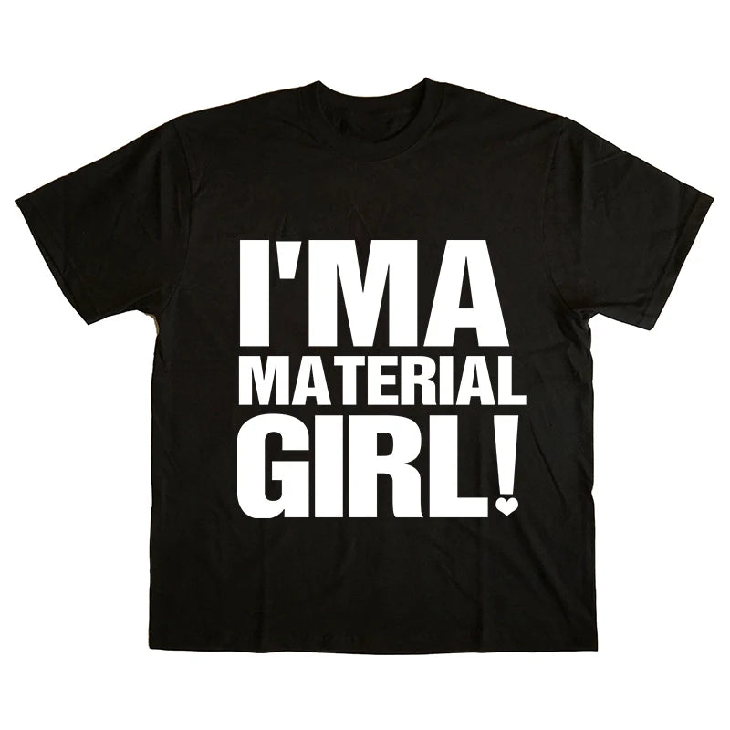 Aesthetic Letter Print Women's Loose Cotton Short Sleeve Tee Punk Emo Girls Retro Y2K Oversized Tops Casual Harajuku Streetwear