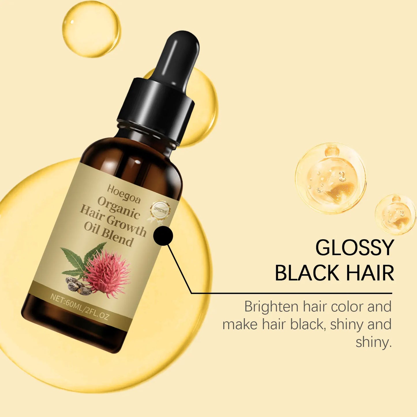 Hydrating Hair Oil Deeply Nourish Hair Enhance Hair Gloss Prevent Breakage Anti-Static Tames Frizz Moisturizing Hair Serum Oil
