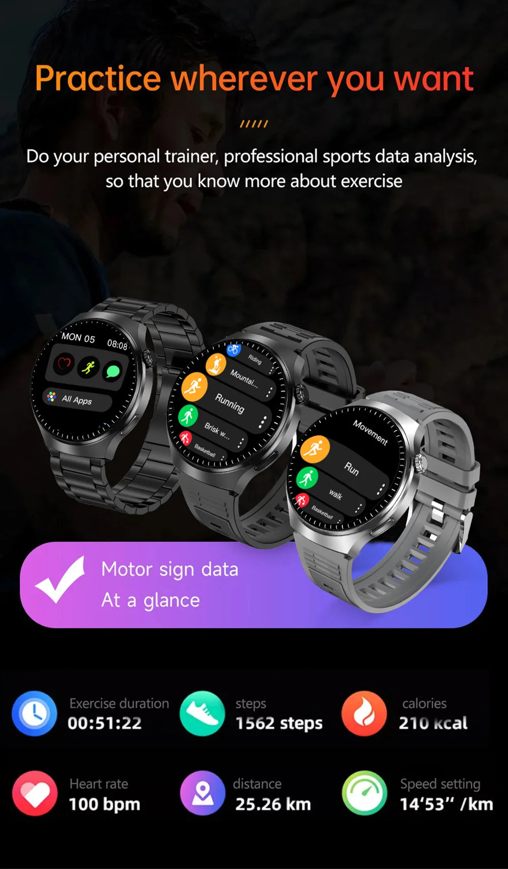 LAXASFIT New Smart Watch 1.52 HD Screen Heart Rate Bluetooth Call NFC Sports Men's Smart Watch 2025