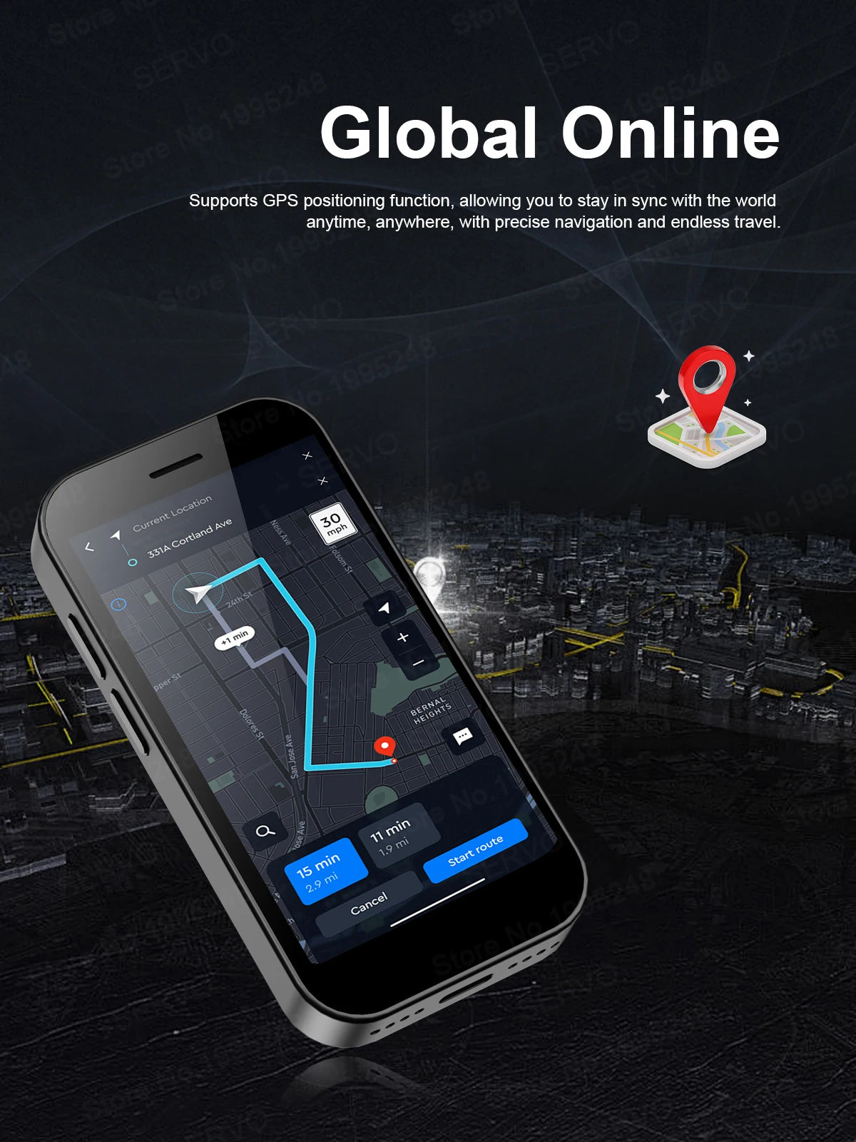 2025 HOT SALE SERVO KING8000 4G Mini Smartphone Android Global GPS 3.0" Display 5MP+2MP WIFI 2000mAh Battery Small Mobile Phones