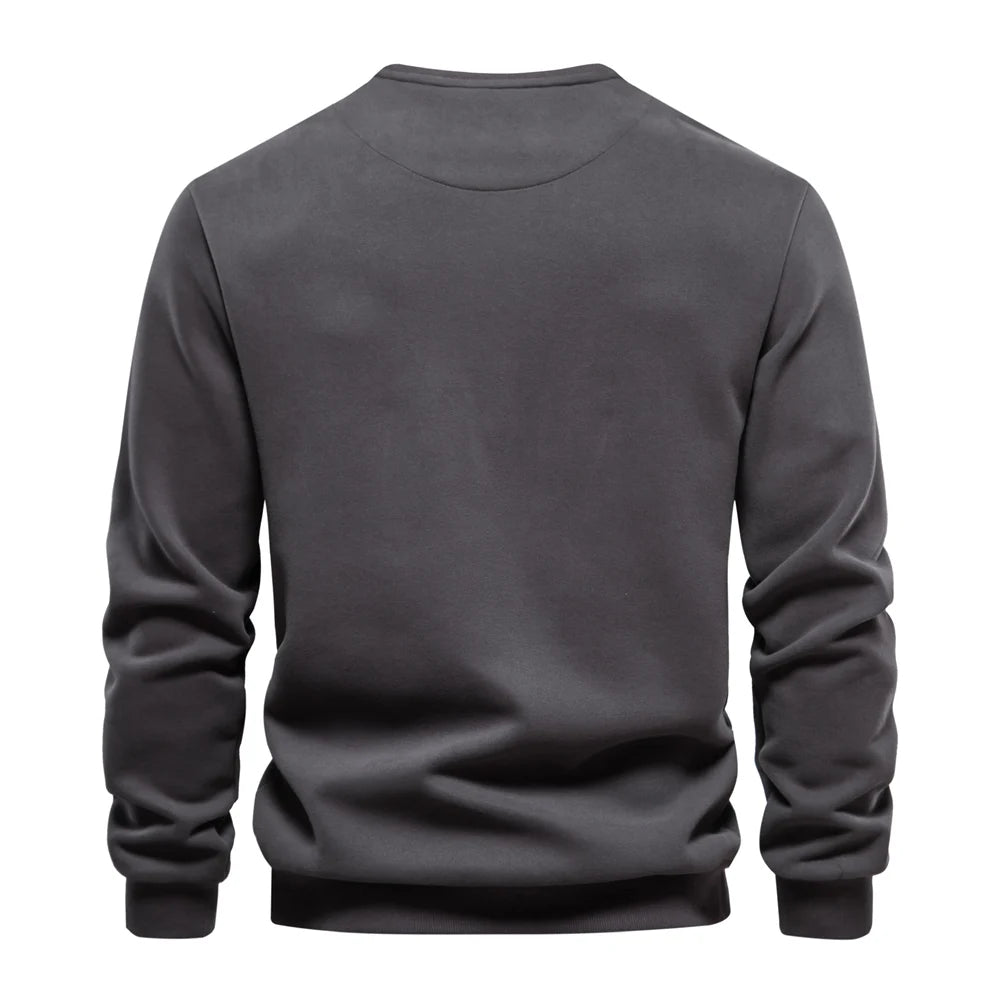 AIOPESON High Quality Cotton Sweatshirt for Men Zipper Pocket Mens Sweatshirts Casual Sport Men Clothing Pullover Men