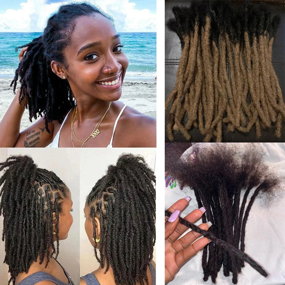 Afro Curly Bulk Human Hair Kinky Twist Crochet Braiding Hair 100% Human Hair Bundles Virgin Dreadlock Braids Hair Color 4# 30#