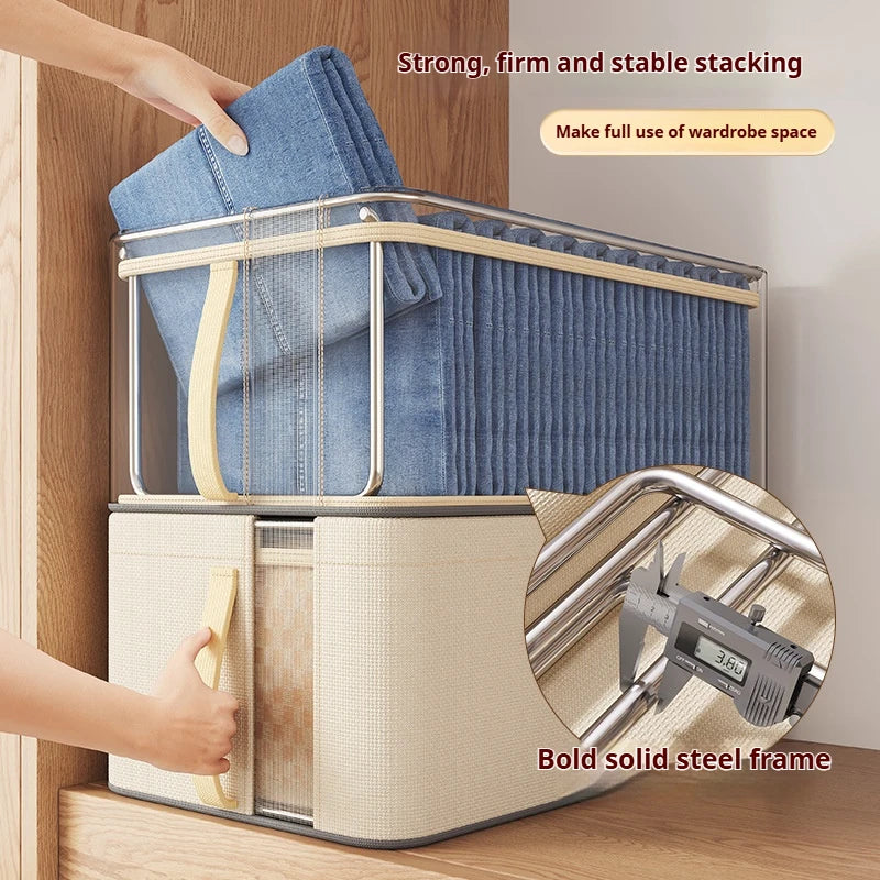 Clothing Storage Box Stack-able Pants Sweater Organizers Household Closet Divider Boxes Wardrobe Storage Organizer