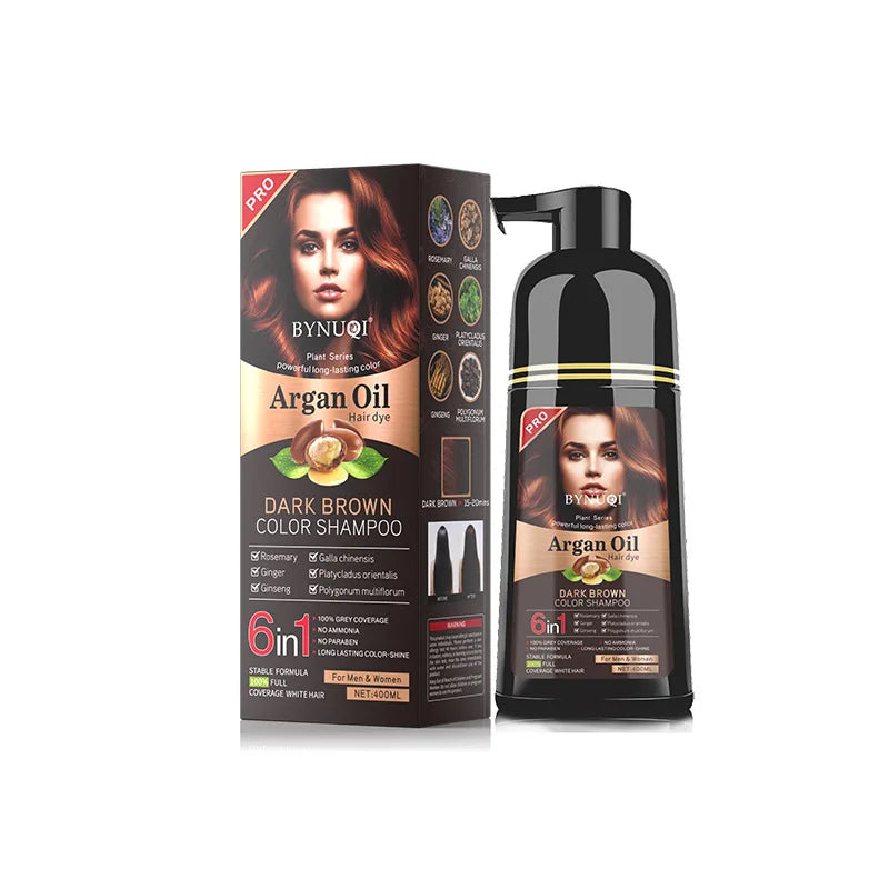 Hair Color Shampoo for Gray Hair 3 in 1 Black Hair Dye Shampoo for Women&Men Natural Herbal Safety Nourishing Hair Care Cream
