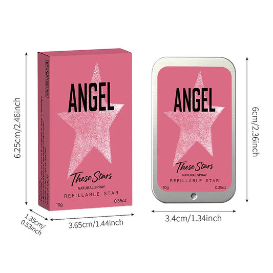 Angel Star Solid Perfume Cream, Portable Refillable Fragrance Balm, Woody Scent Refreshing Lasting Fragrance Balm Gift For Women