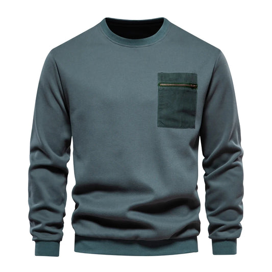 AIOPESON High Quality Cotton Sweatshirt for Men Zipper Pocket Mens Sweatshirts Casual Sport Men Clothing Pullover Men