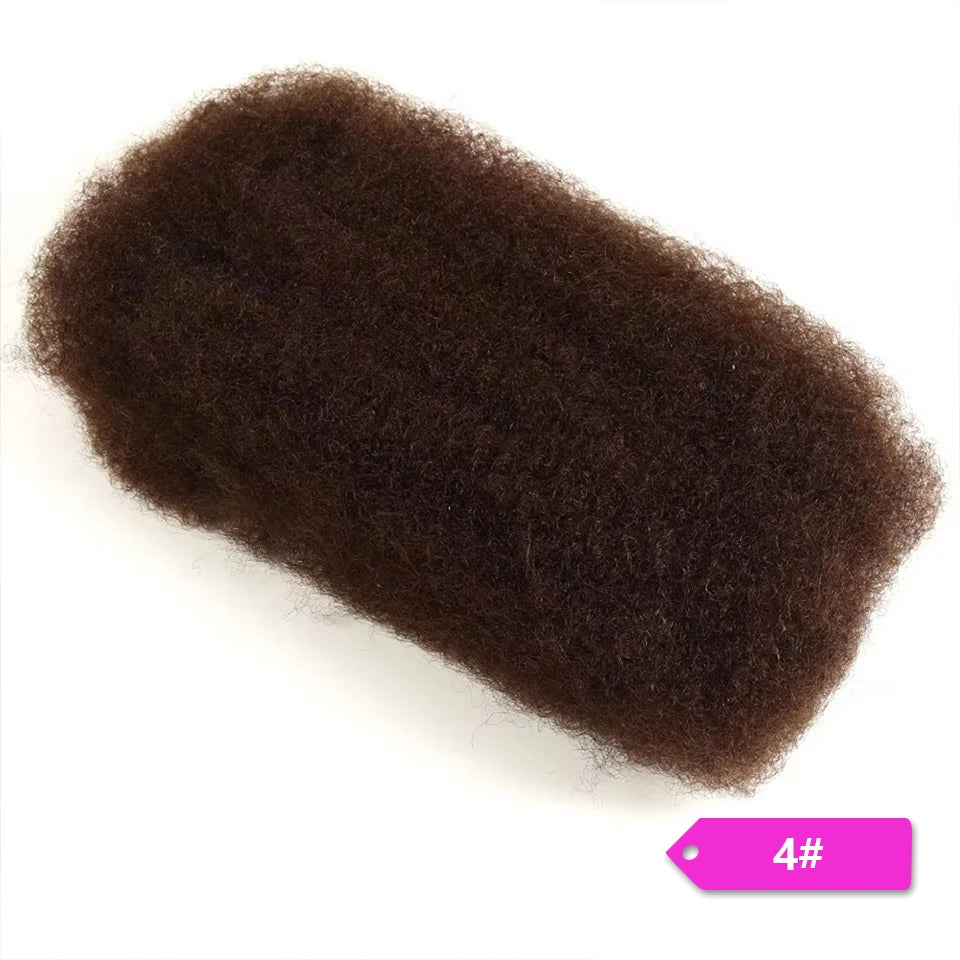 Afro Curly Bulk Human Hair Kinky Twist Crochet Braiding Hair 100% Human Hair Bundles Virgin Dreadlock Braids Hair Color 4# 30#