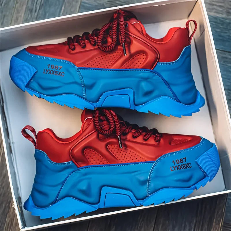 Loafers Men's sneakers Male sneakers Casual Shoes for men Sports and leisure Thick bottom Non-Slip Wear-resistant Work wear