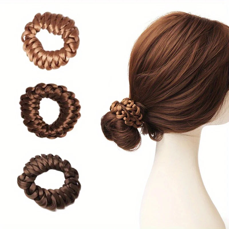 Hair volume weaving, high elasticity, bun shaped wig, hair loop, adult, children, women's headband, hair accessories