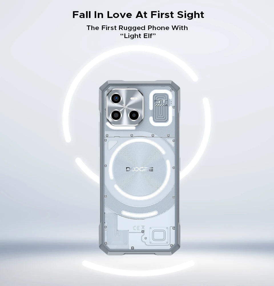 DOOGEE Blade GT Ultra 5G Rugged Phone Dimensity 7300 6.72" 16GB+512GB LED Light Effect Ultra-thin Smartphone