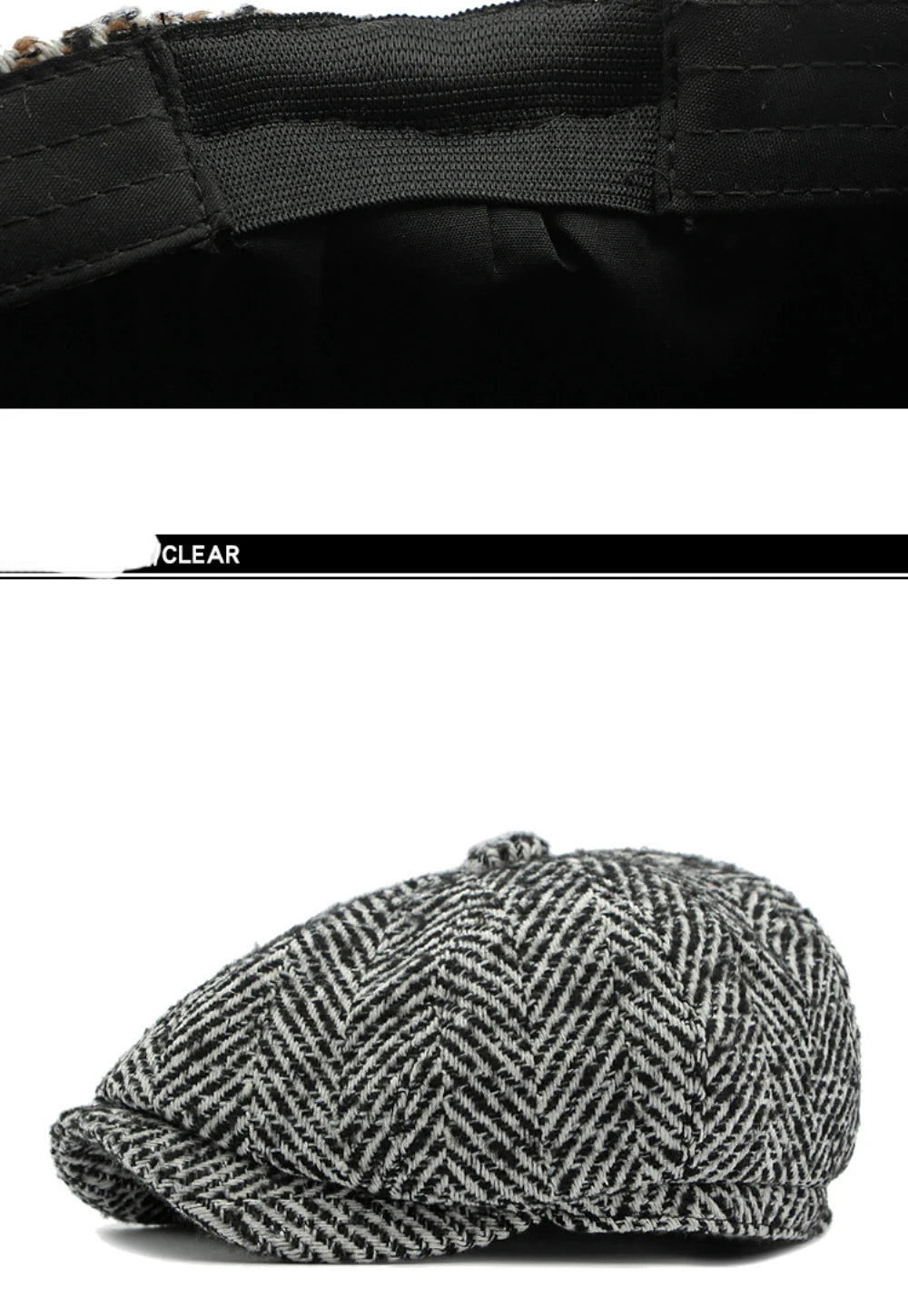 HT4409 Beret Cap Autumn Winter Cap Hat Men Women Striped Artist Painter Wool Beret Hat Male Female Ivy Octagonal Flat Cap Berets