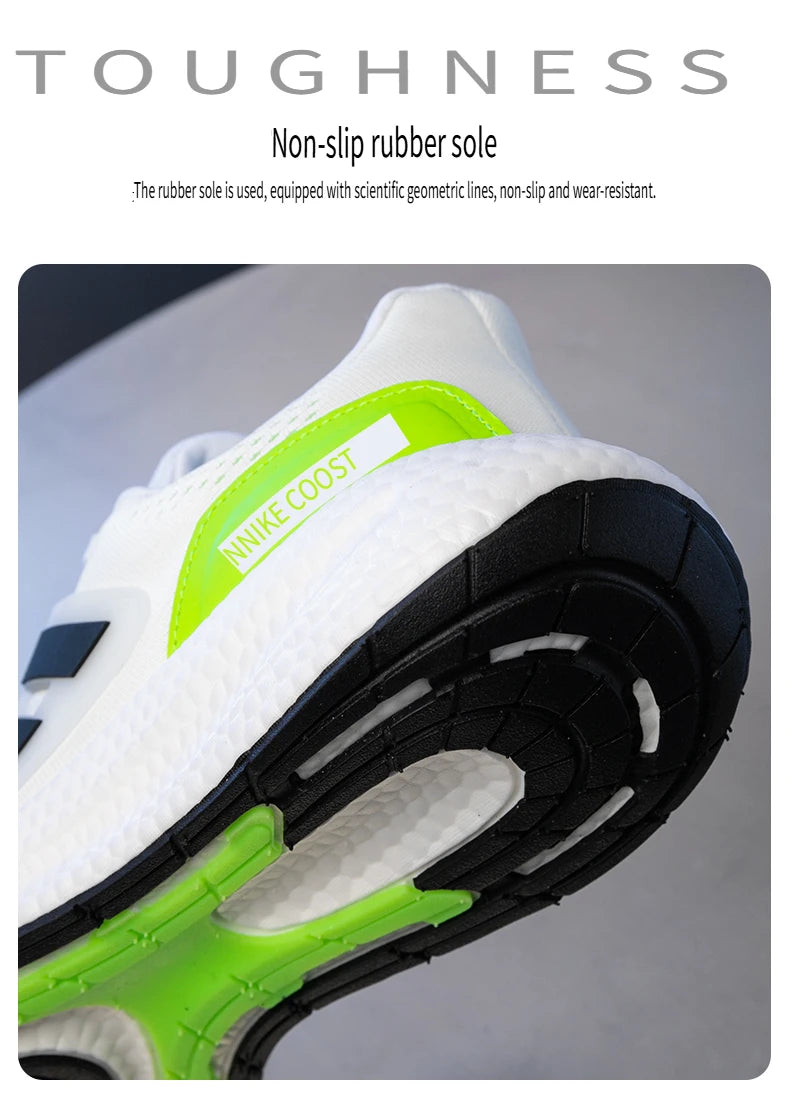 2025 New Summer  Lightweight High Quality Three Bars Mesh Popcorn Sports Running Shoes Couple Style36-45 Breathable Comfortable