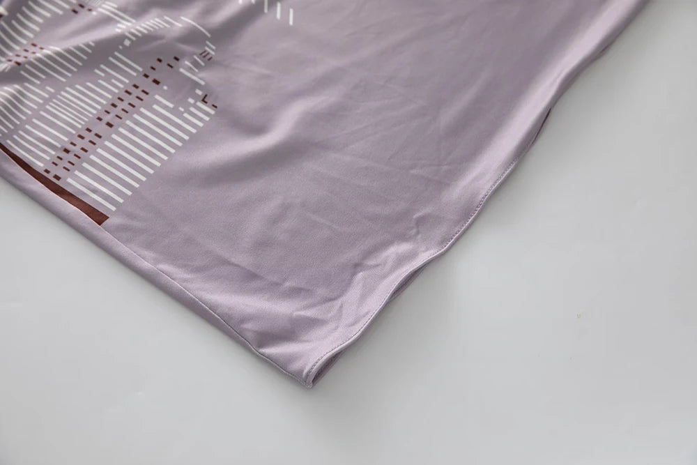 Women's Robes Sexy V Neck Batwing Sleeves Printed Loose Design Elegant Fashion Casul Long Dress Outerwear