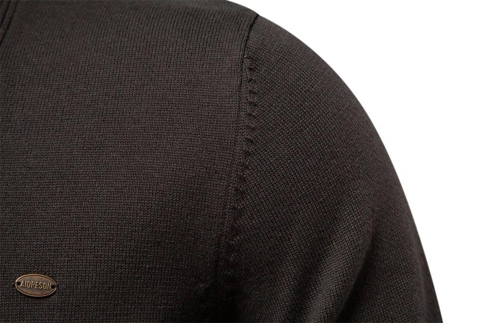 2023 New Winter Cotton Cardigan for Men Quality Mens Sweater Fashion Turn Down Collar Knitted Sweaters for Men