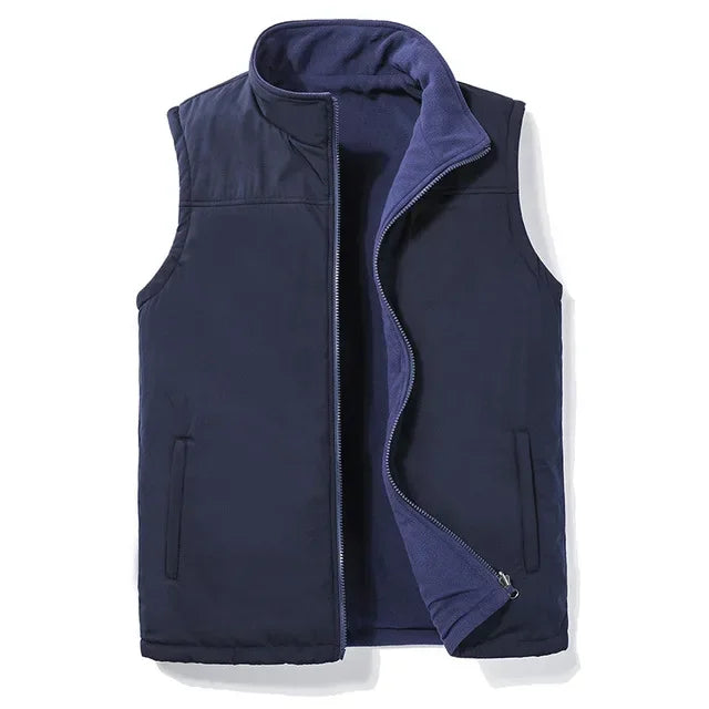 Men 2025 Autumn New Thick Sleeveless Vest Jacket WaistCoat Men's Winter Casual Warm Vests Sleeveless Outwear Fleece Jacket 5XL