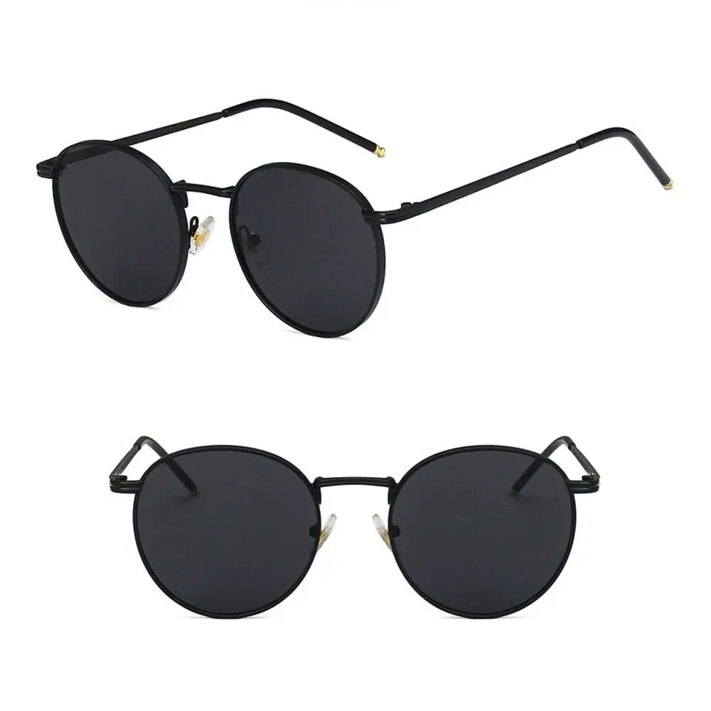Fashion Women Men Sunglases Round Sun Glasses New Metal Frame Eyewear Fishing Glasses UV400 Shades