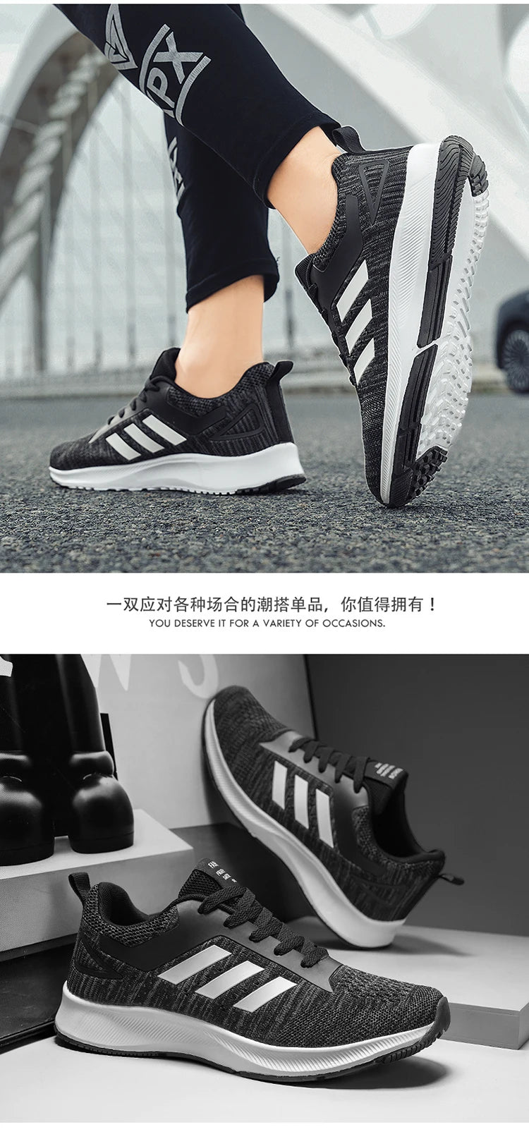 Shoes Men's 2025 Spring New Lightweight Non-slip Fashion Trend All-match Casual Soft Bottom Shock Absorption Running Sports