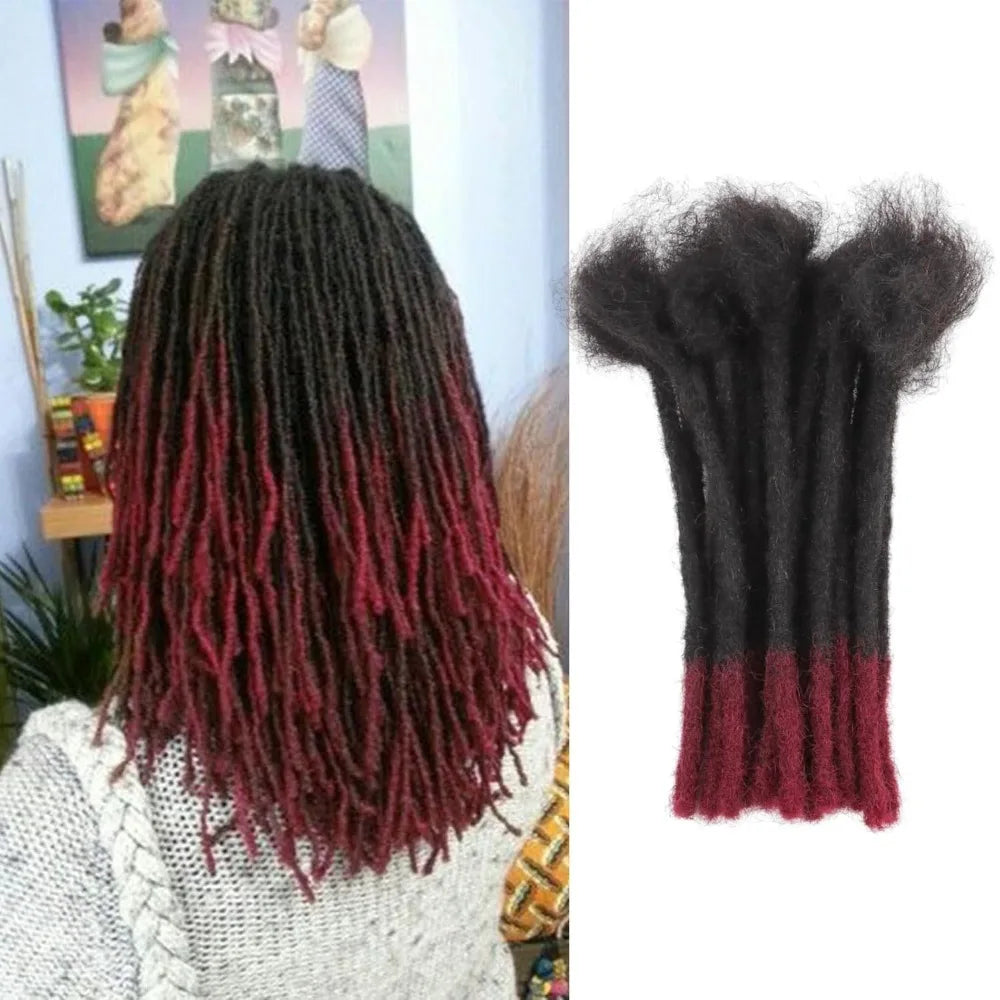 0.6cm 100% Human Hair Dreadlock Extensions T1B/27/30/99j Loc Extensions Human Hair Permanent Loc Extensions Human Hair