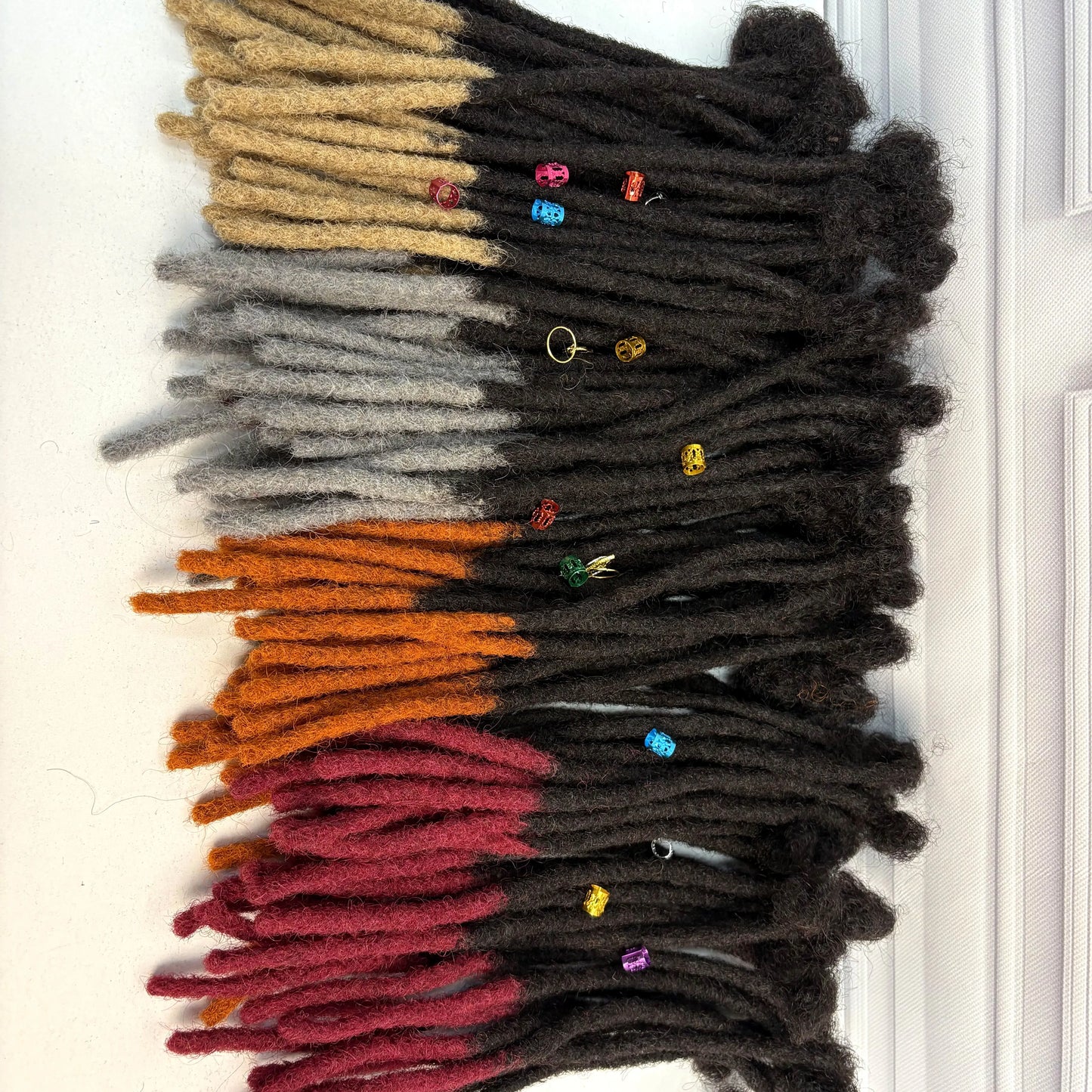 0.6cm Colored Loc Extension Human Hair 10 inch 50 Strands Full Handmade 100% Human Hair Loc Dreadlock Extensions for Men Women