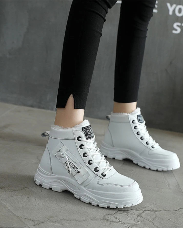 Winter Ladies Shoes  Lace up Women Sneakers Snow Ankle Boots Waterproof Warm Platform Botas woman footwear botas de mujer