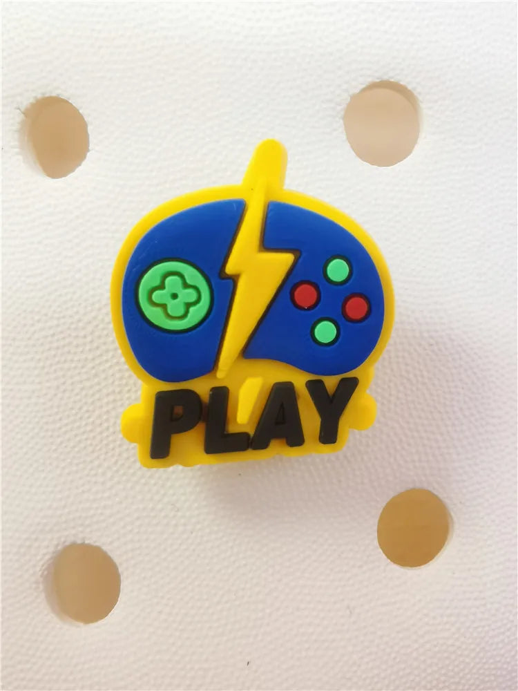 Game Style Shoe Charms Decorations Funny Pattern Buckle Accessories Clogs Charm Ornaments Adult Children Halloween Party Gifts